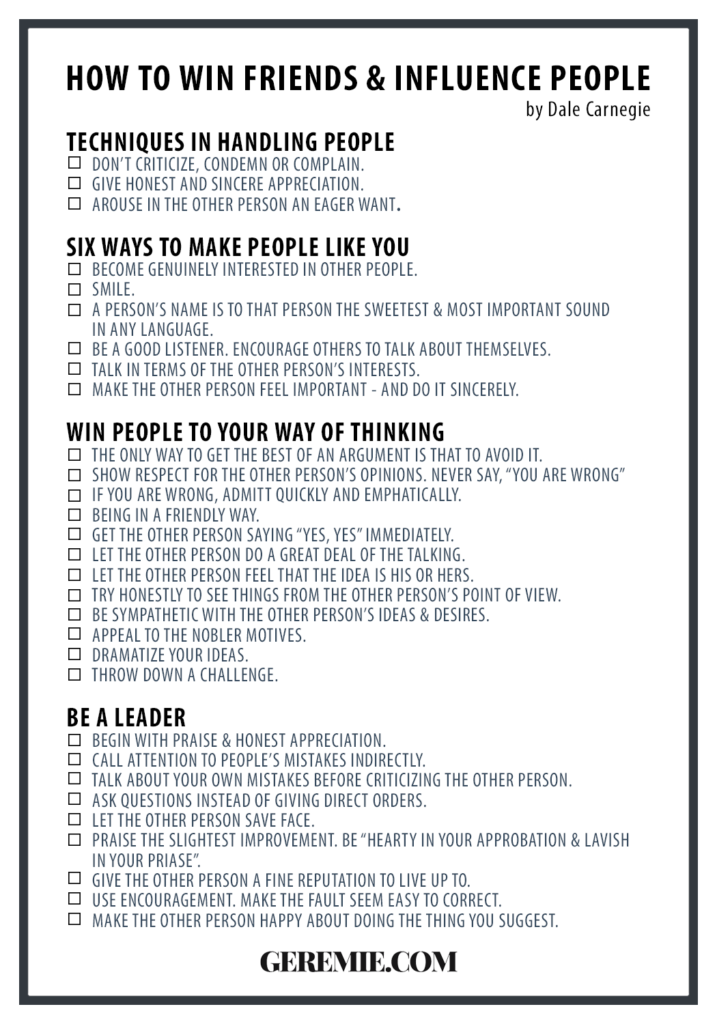 How To Win Friends And Influence People Book Summary Persuasion